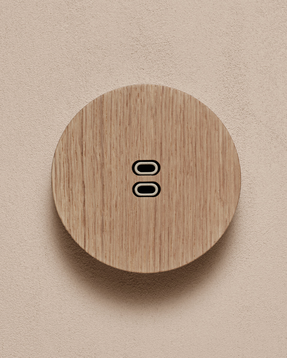 KLOSS USB C+C Round - Nature Oak