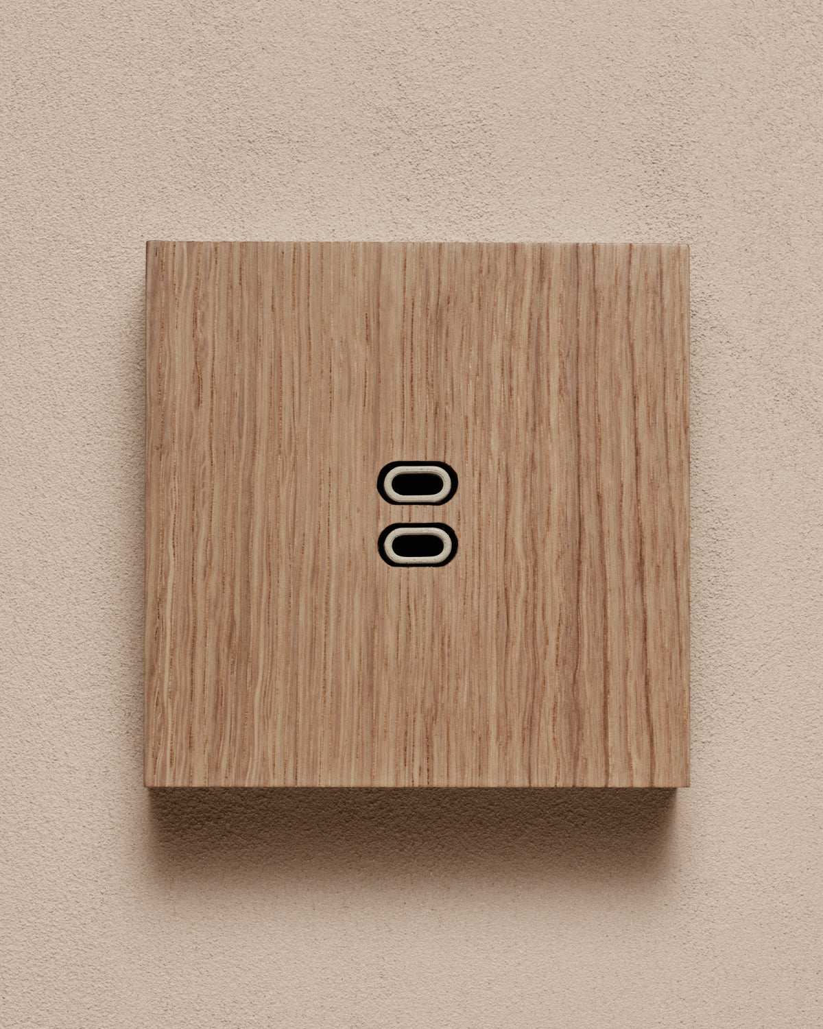 KLOSS USB C+C Kvadrat - Natur Eik
